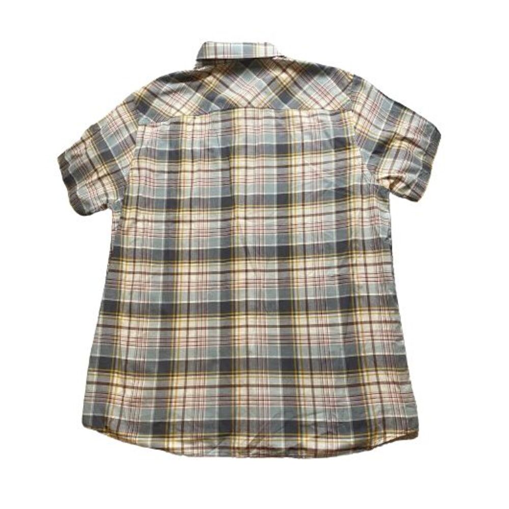 Pendleton Shirt‎ Adult Large Gray Gold Plaid Woolen Mills Button Up Casual Mens - Picture 5 of 8